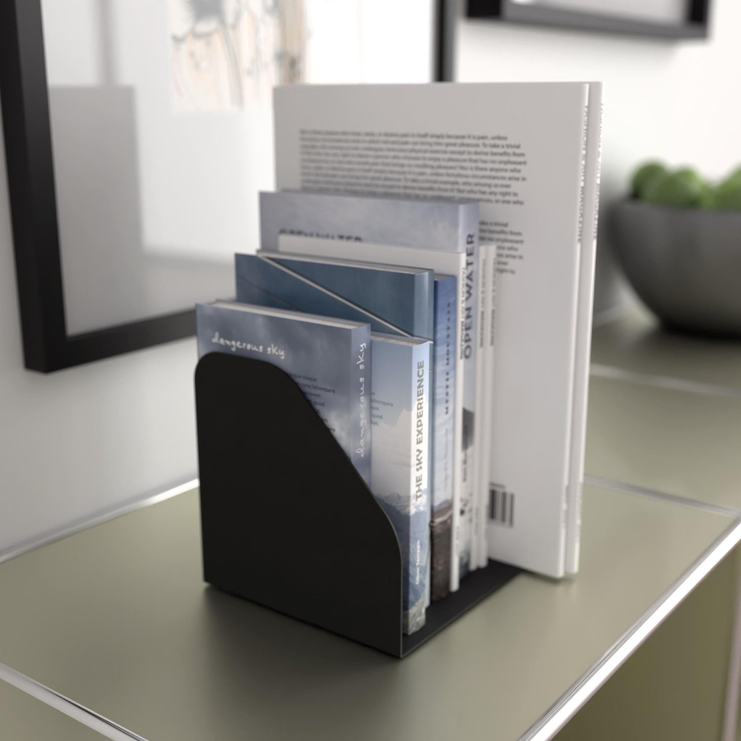 valet tray, book holder, desk decoraito
