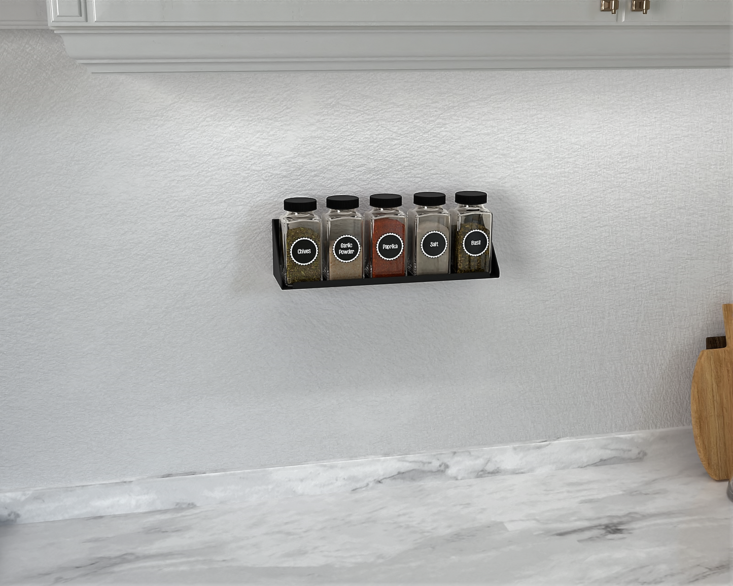 SPICERO Wall Mounted Modern Metal Spice Rack for Kitchen Organization