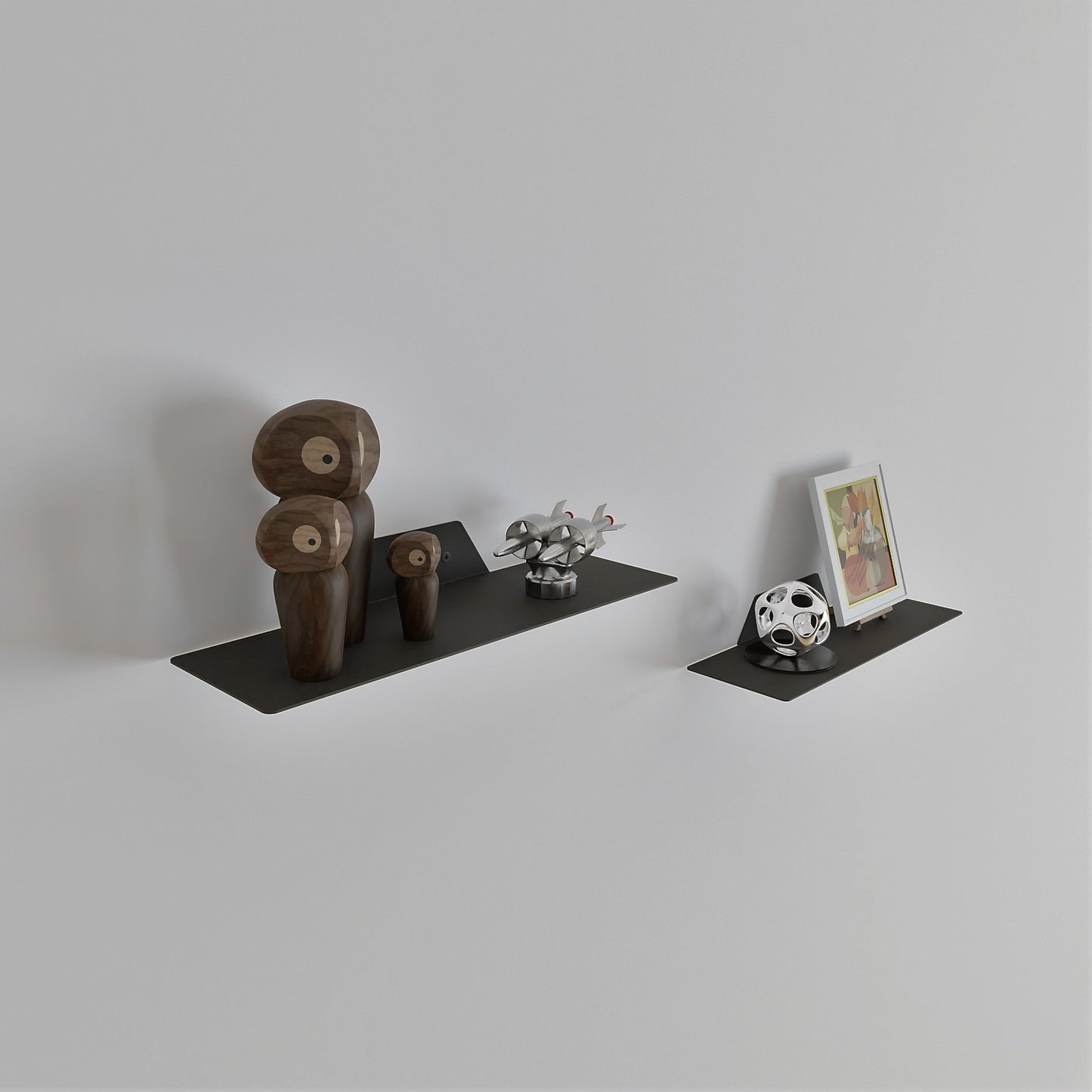 LUNARA Minimalist Metal Floating Wall Shelf