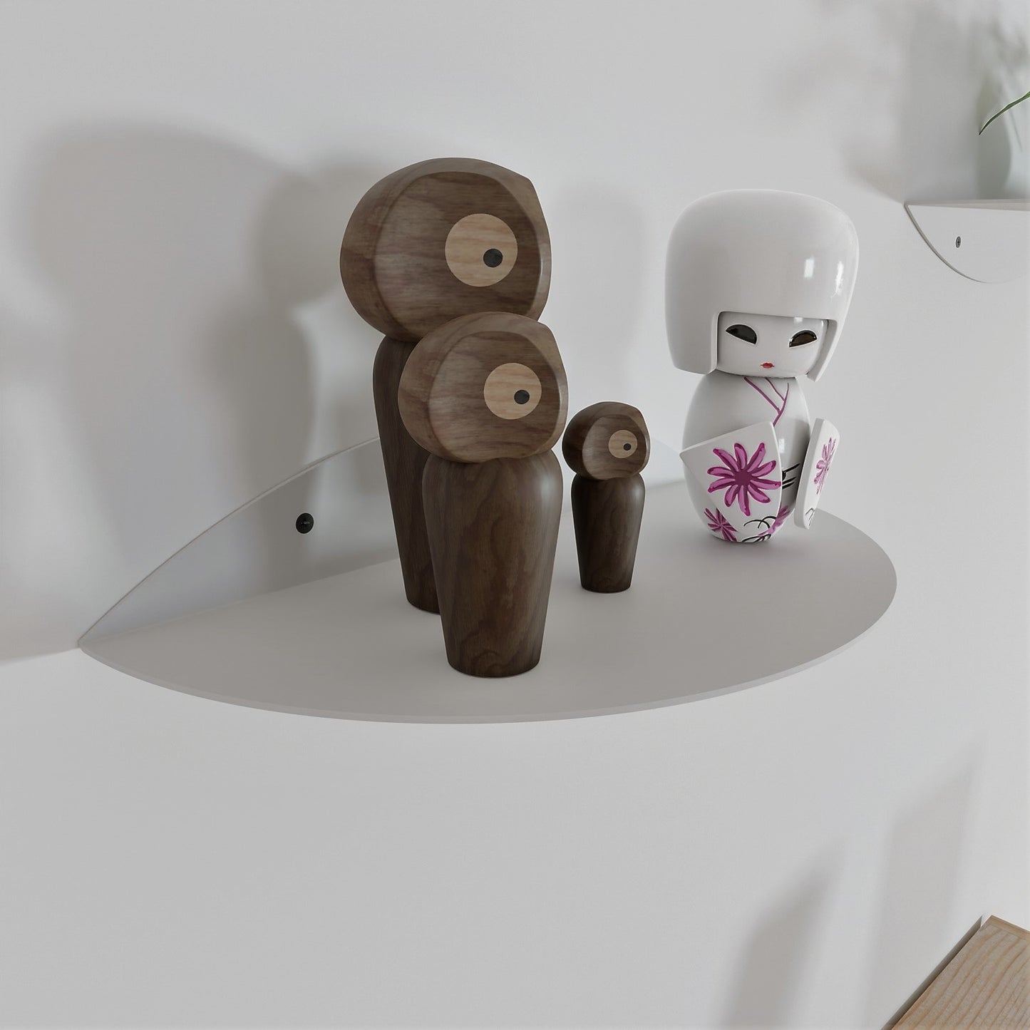 ADARA Wall-Mounted Half Circle Floating Shelf
