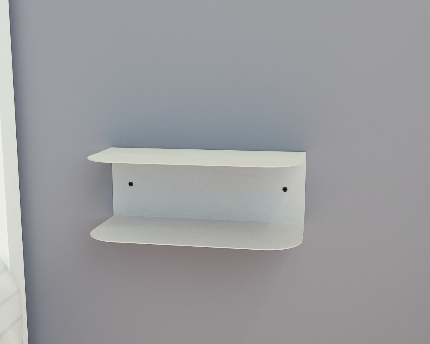 CALYRA Minimalist Metal Floating Nightstand – Wall-Mounted Bedside Table