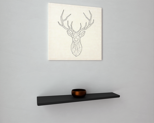 NEXORA - Modern Black Metal Floating Shelf | DnzHomeDesign