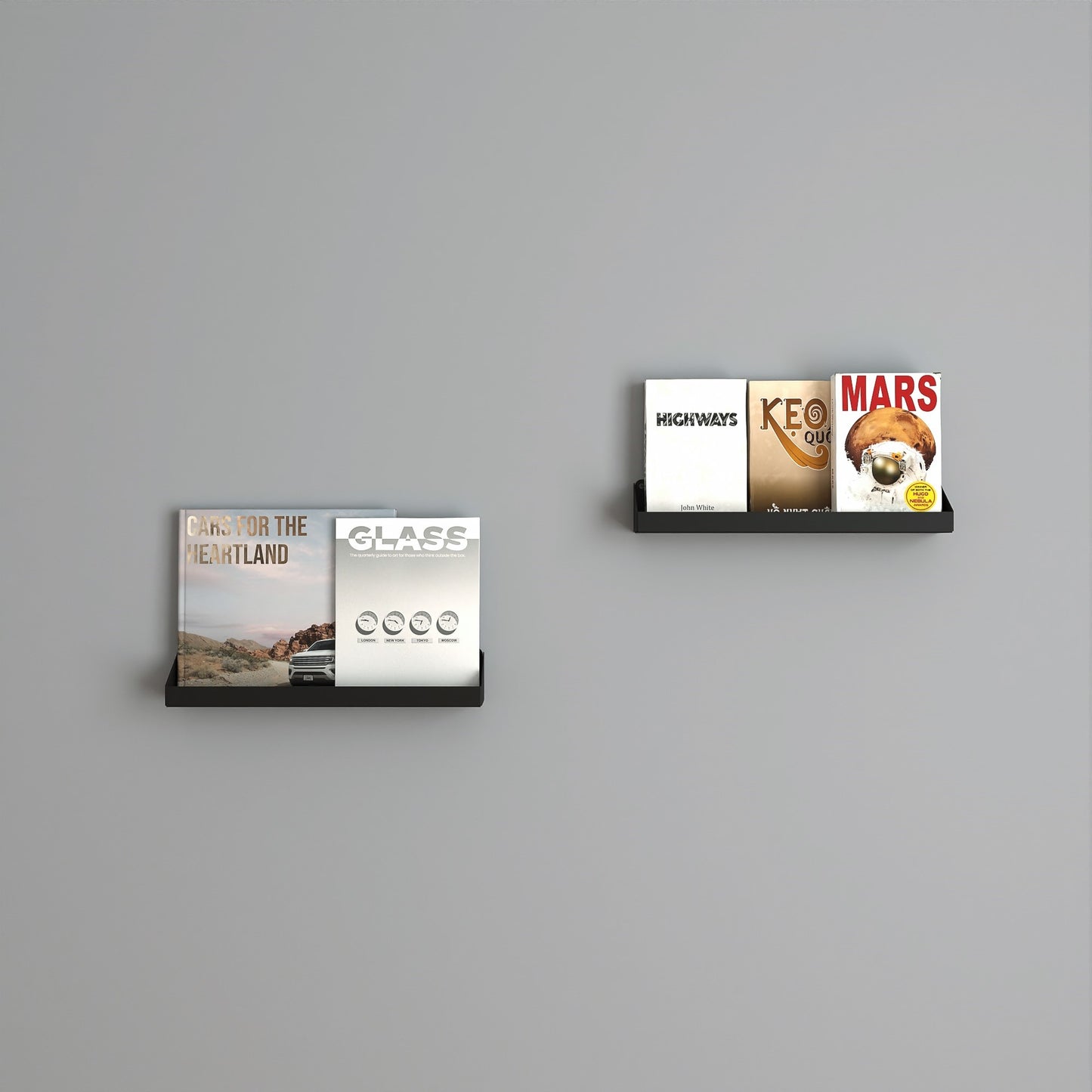 LUMINA Modern Metal Wall-Mounted Bookshelf