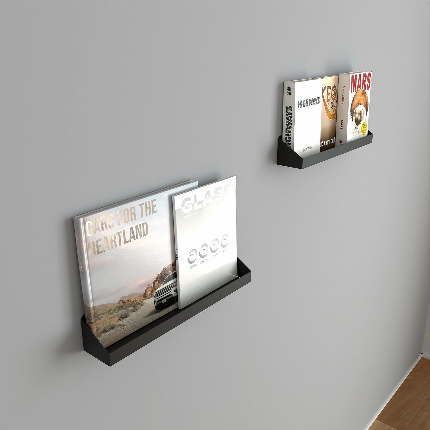 LUMINA Modern Metal Wall-Mounted Bookshelf
