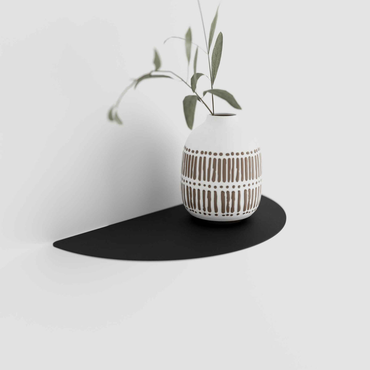 AURELIA Half Circle Wall Shelf: Minimalist Shelf | DnzHomeDesign