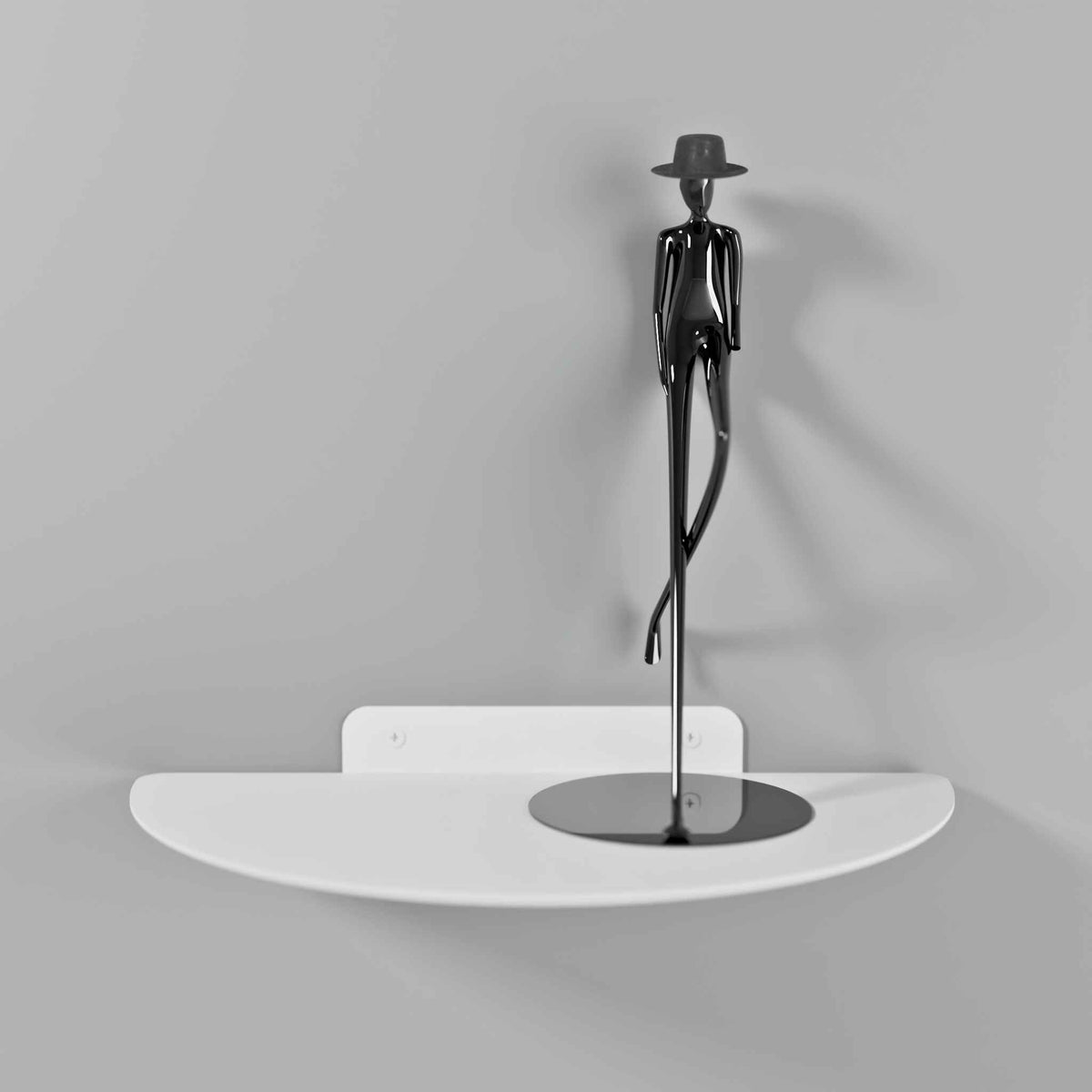 AURELIA Half Circle Wall Shelf: Minimalist Shelf | DnzHomeDesign