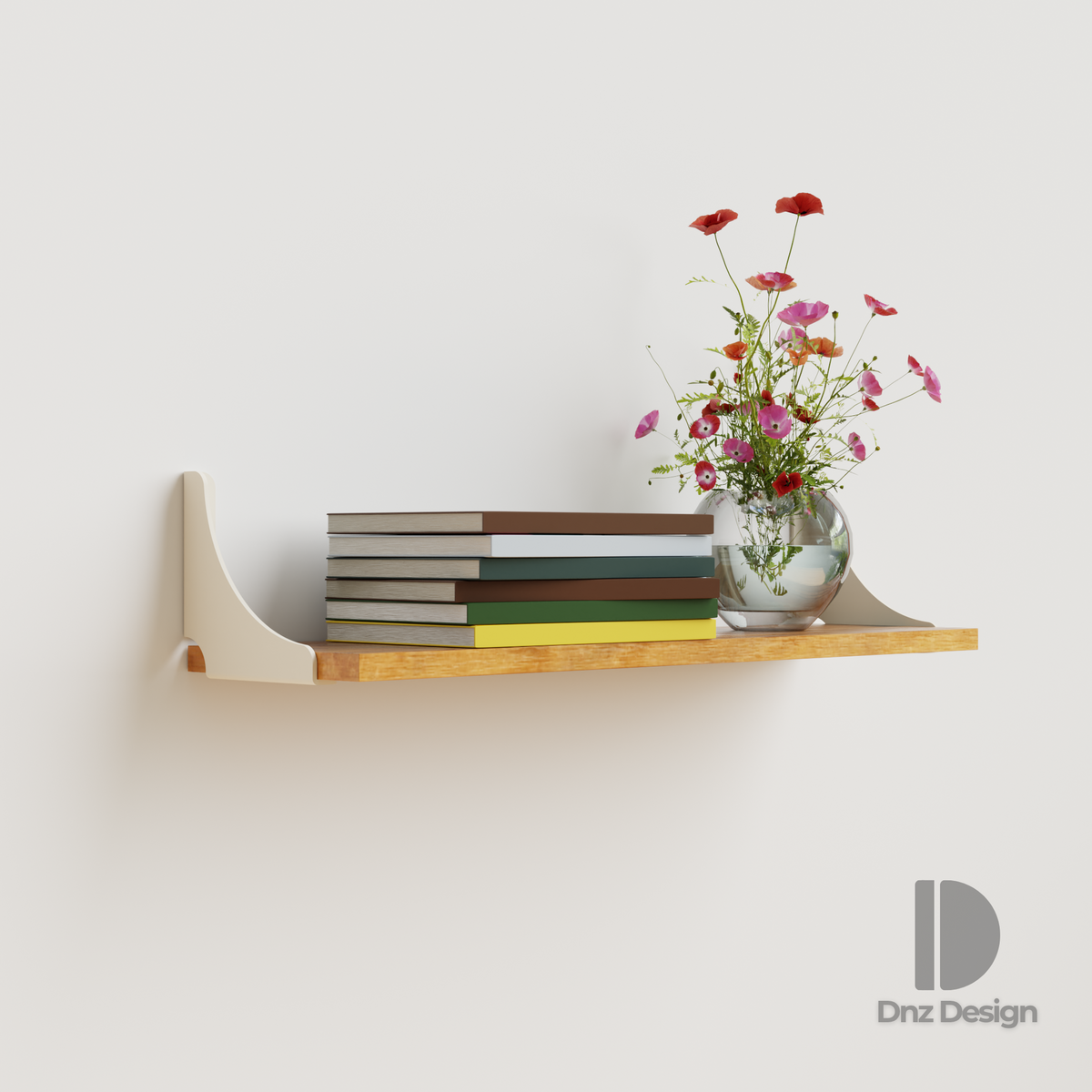 ARCUS Wall Shelf Bracket: Curved Bracket Set of 2 | DnzHomeDesign