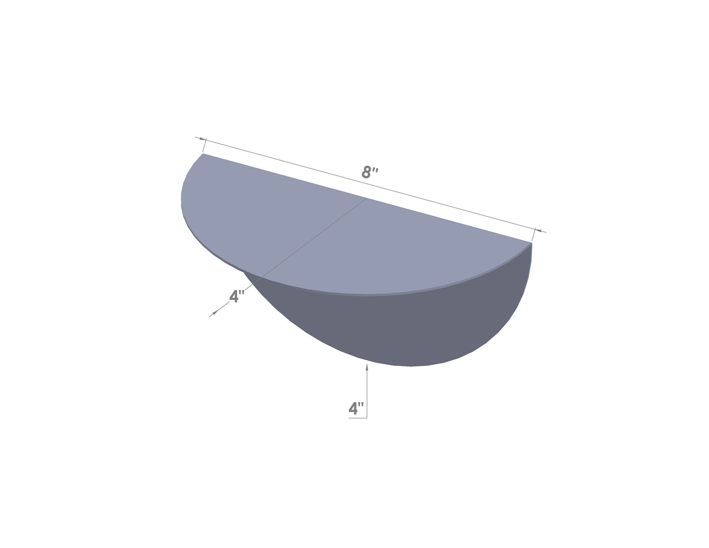 Minimalist Half Circle Shelf, Half Round Shelf, Floating Shelf, Display Shelf, Plant Shelf, Small Wall Shelf, Semi-Circle Shelf
