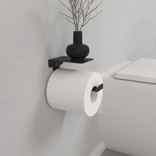 Minimalist Toilet Paper Holder, Modern Bathroom Organizer, Toilet Paper Holder with Shelf, Bathroom Shelf