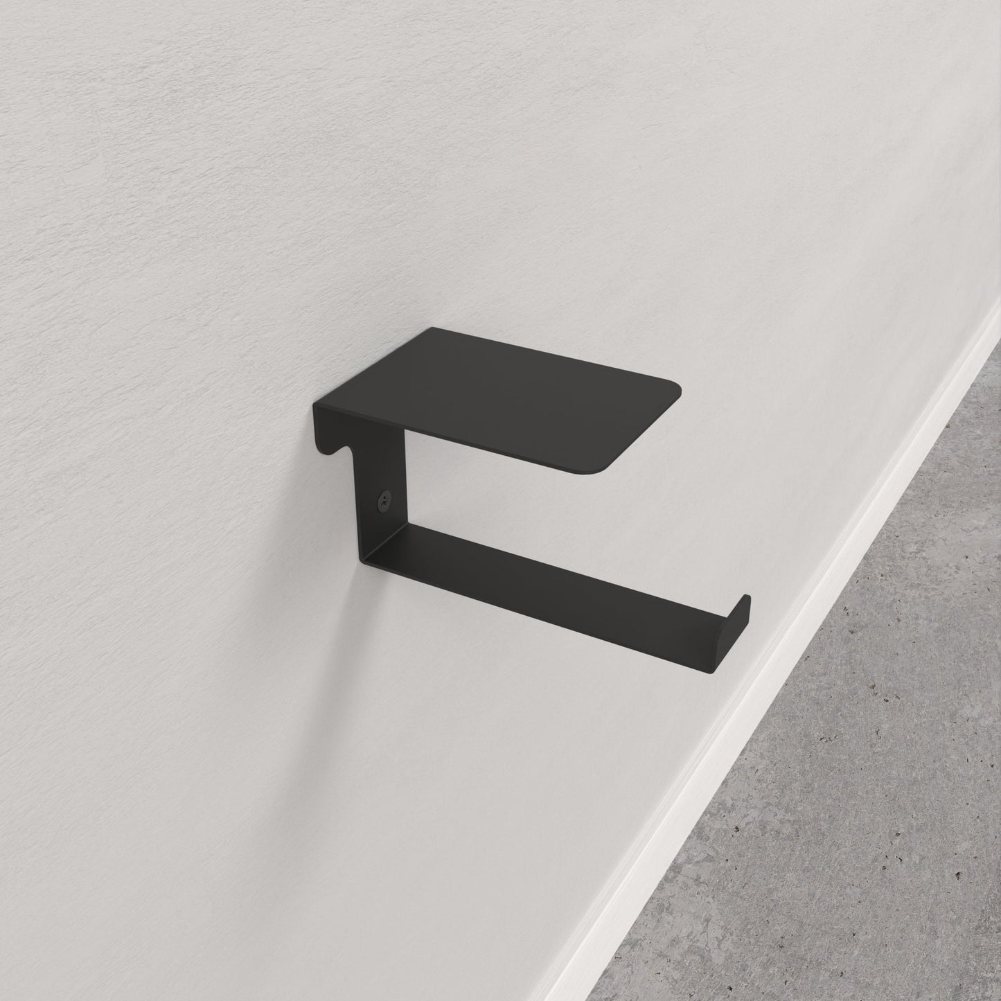 Minimalist Toilet Paper Holder, Modern Bathroom Organizer, Toilet Paper Holder with Shelf, Bathroom Shelf