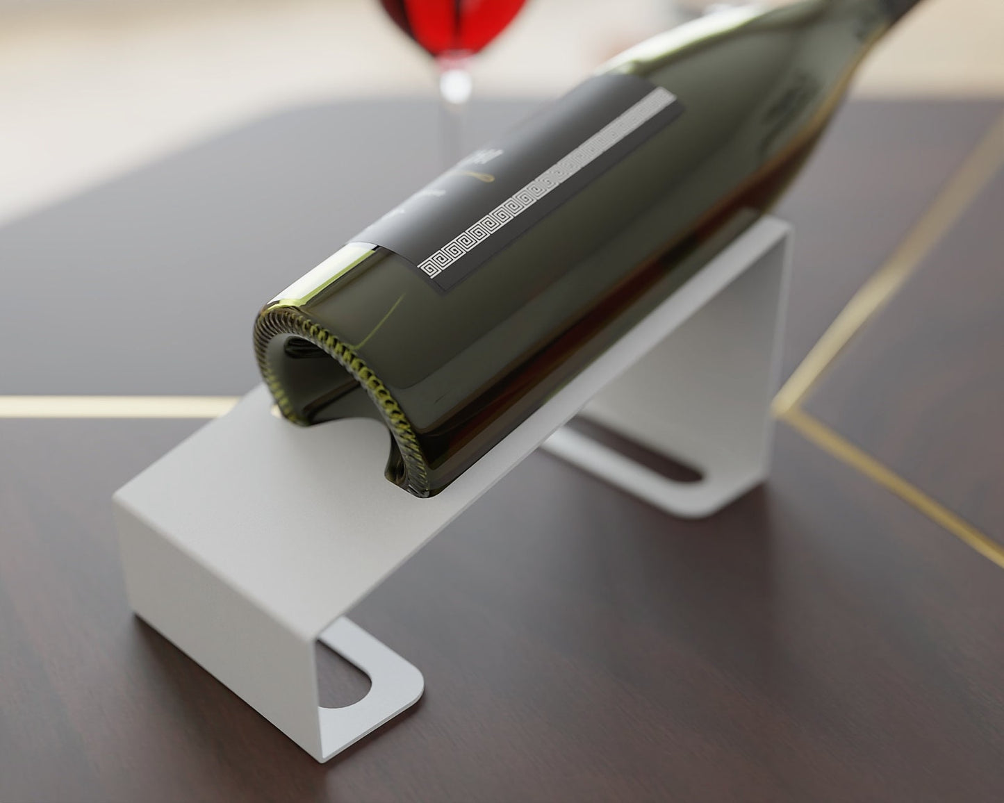 Modern metal white wine bottle holder stand