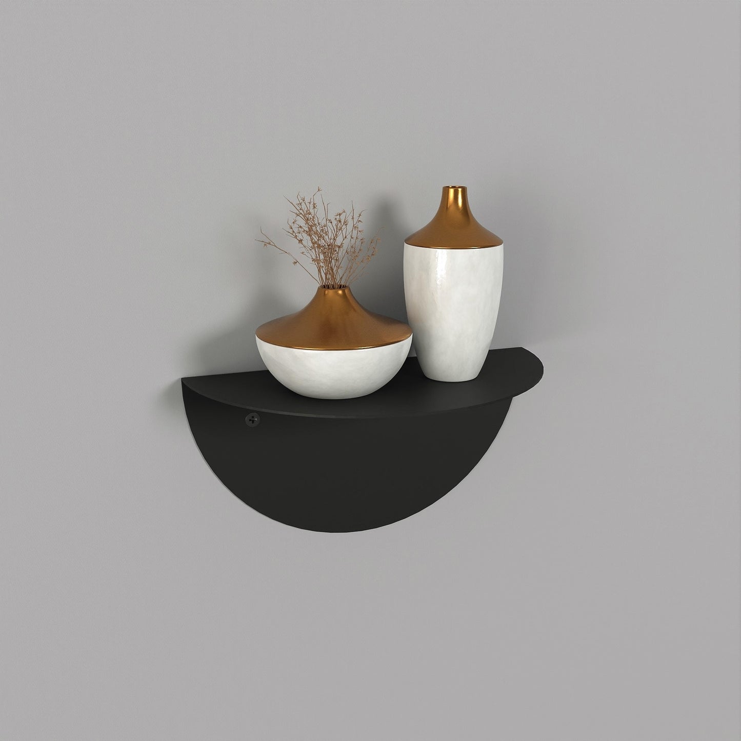 Minimalist Half Circle Shelf, Half Round Shelf, Floating Shelf, Display Shelf, Plant Shelf, Small Wall Shelf, Semi-Circle Shelf