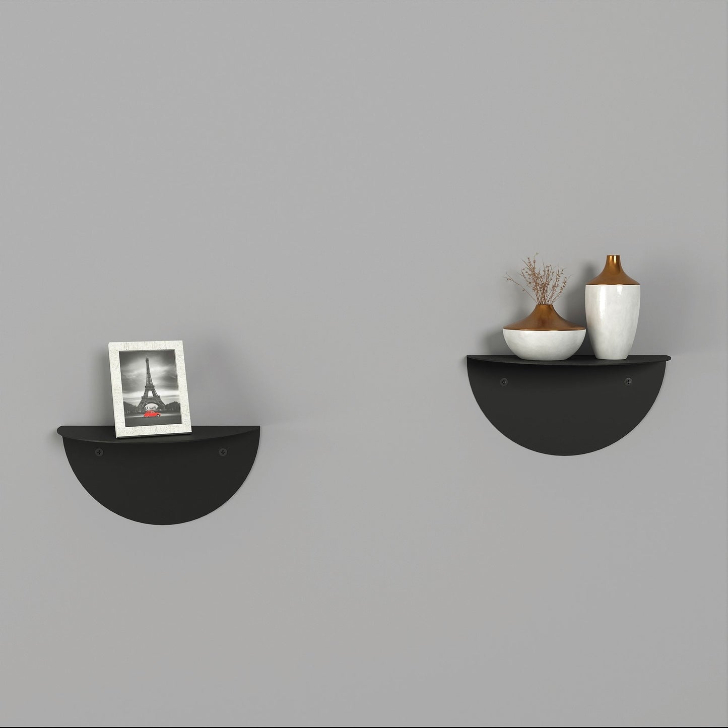 Minimalist Half Circle Shelf, Half Round Shelf, Floating Shelf, Display Shelf, Plant Shelf, Small Wall Shelf, Semi-Circle Shelf