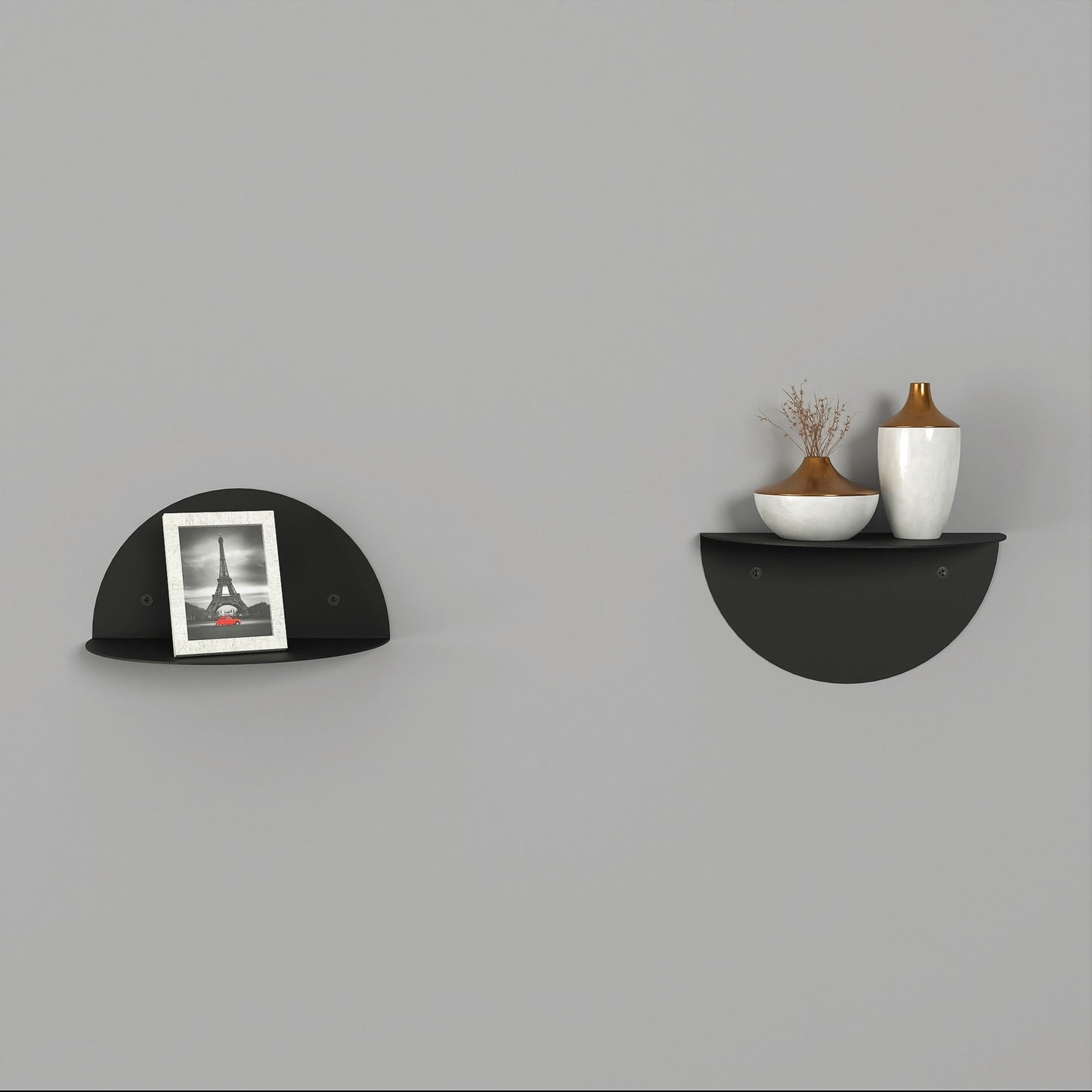 Minimalist Half Circle Shelf, Half Round Shelf, Floating Shelf, Display Shelf, Plant Shelf, Small Wall Shelf, Semi-Circle Shelf