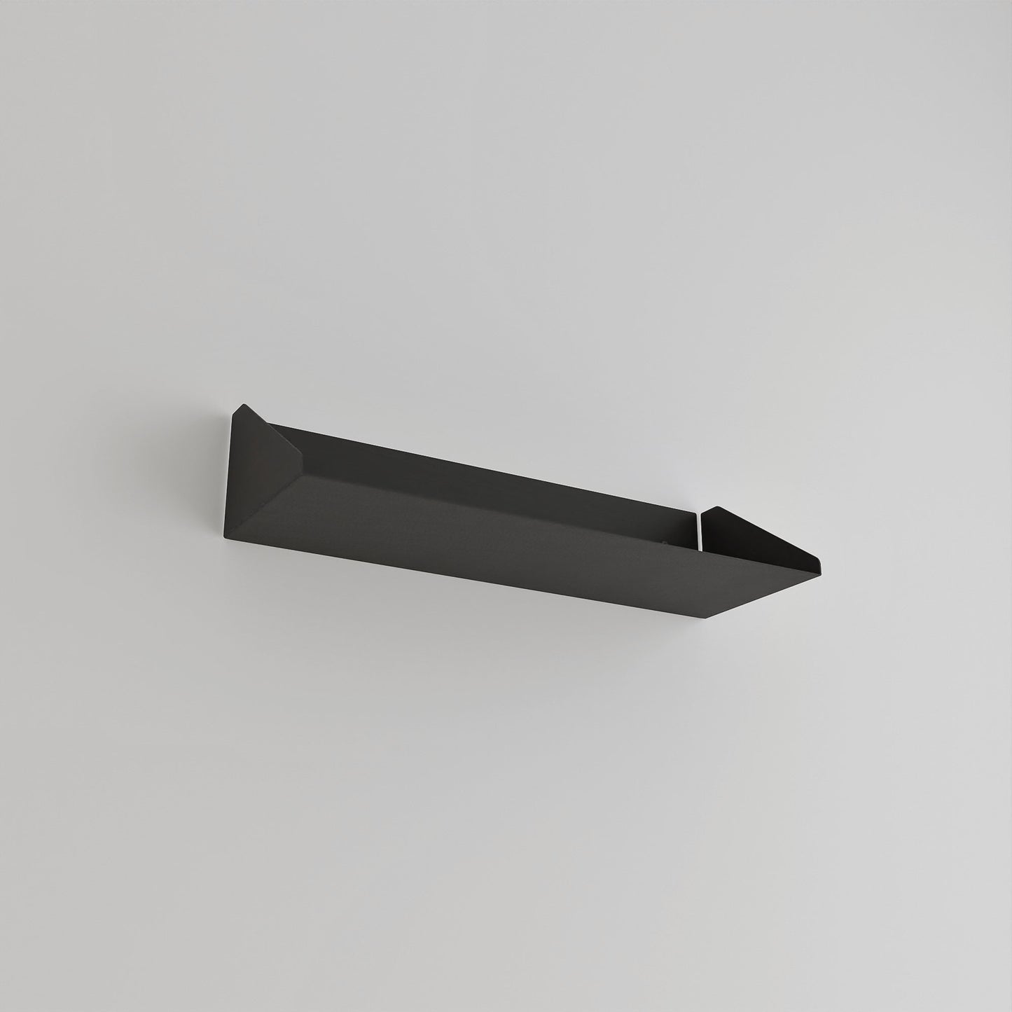 modern matte black wall mounted bookshelf