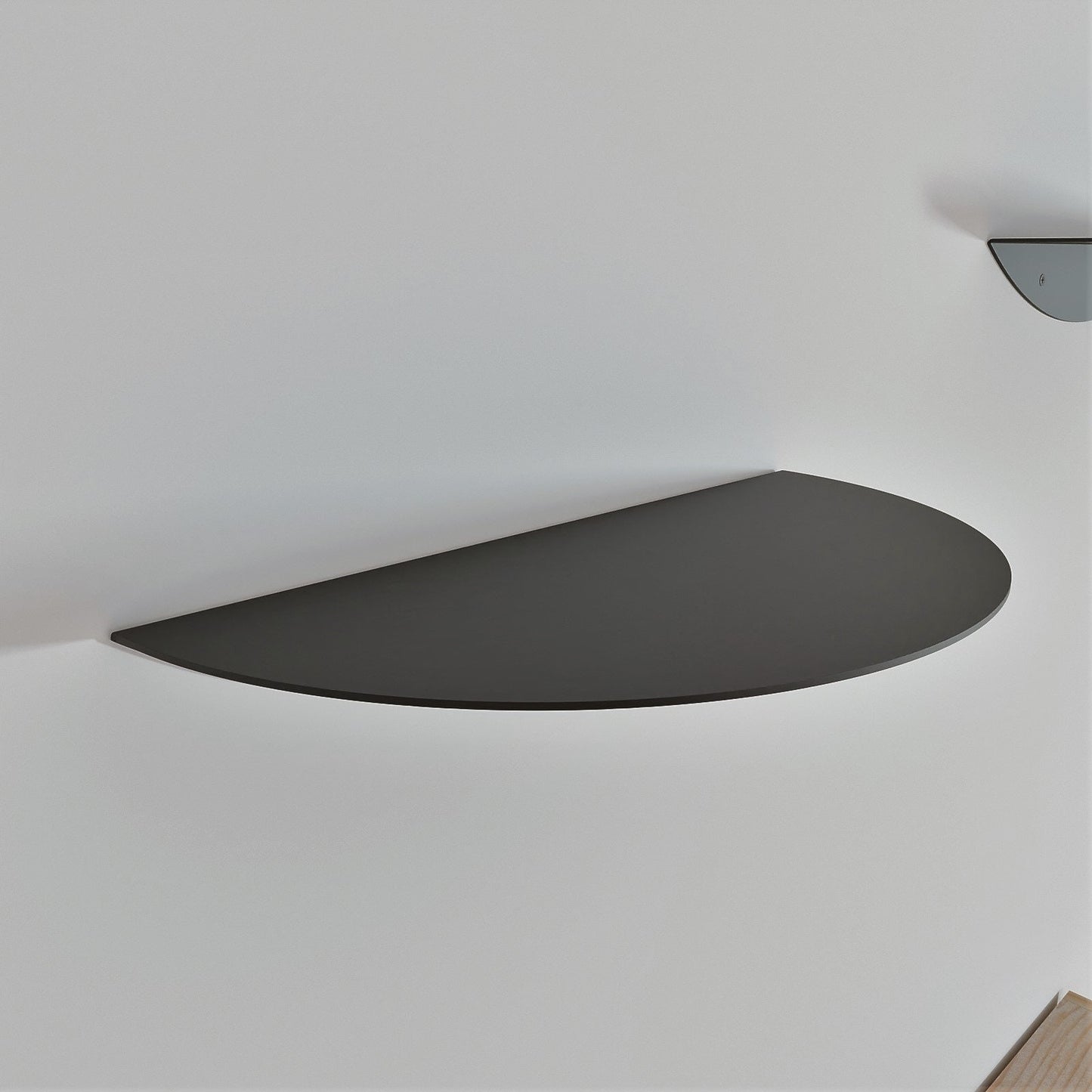 Minimalist Circular Floating Shelf, Modern Metal Display Shelf, Semi-Circle Plant Shelf, Shelf Decor, Metal Wall Shelf