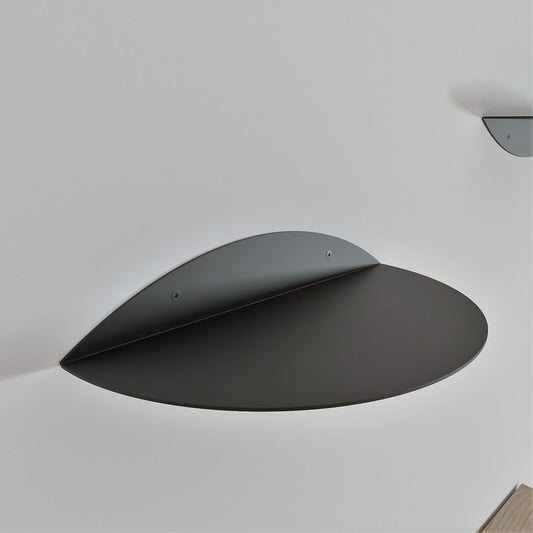 Minimalist Circular Floating Shelf, Modern Metal Display Shelf, Semi-Circle Plant Shelf, Shelf Decor, Metal Wall Shelf