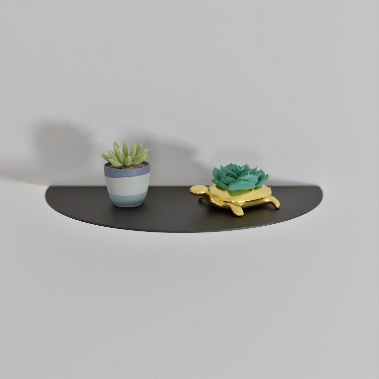 Minimalist Circular Floating Shelf, Modern Metal Display Shelf, Semi-Circle Plant Shelf, Shelf Decor, Metal Wall Shelf