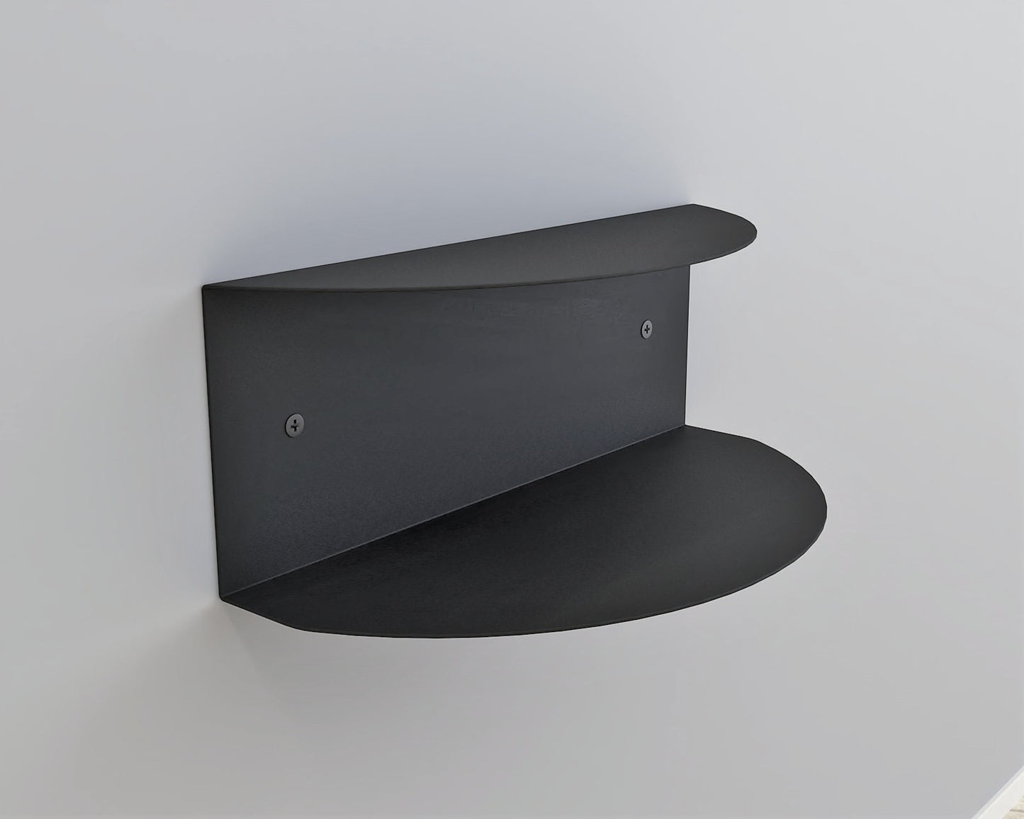 Modern Floating Shelf, Metal Bedside Table, Minimalist Nightstand, Sleek Circle Storage
