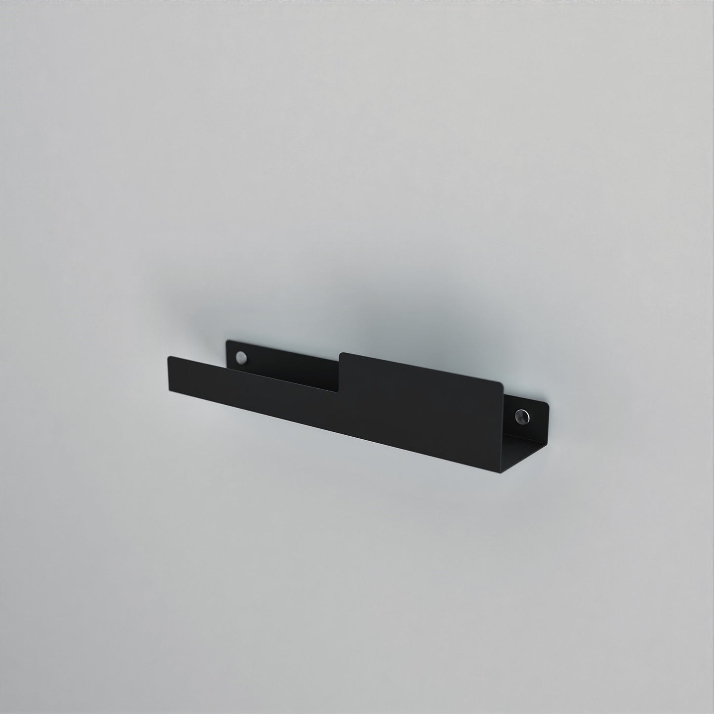 Matte Black Metal wall shelf with towel rack