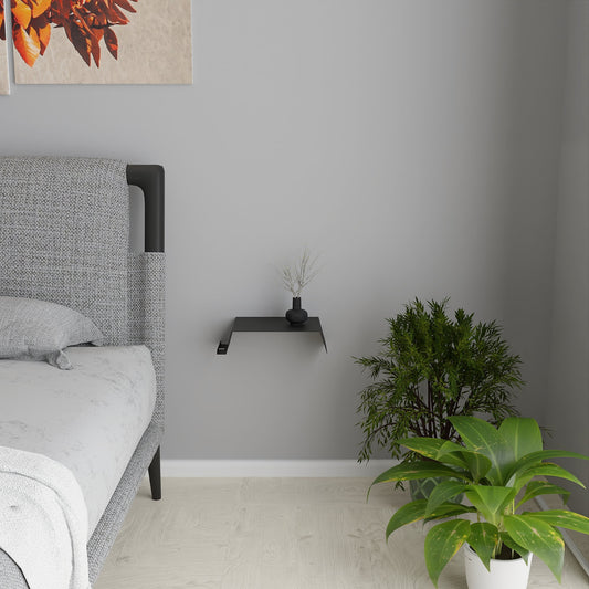 Minimalist Floating Nightstand, Metal Nightstand Set of 2 Option, Bedside Docking Station Shelf, Modern Wall Shelf, Bedside Shelf