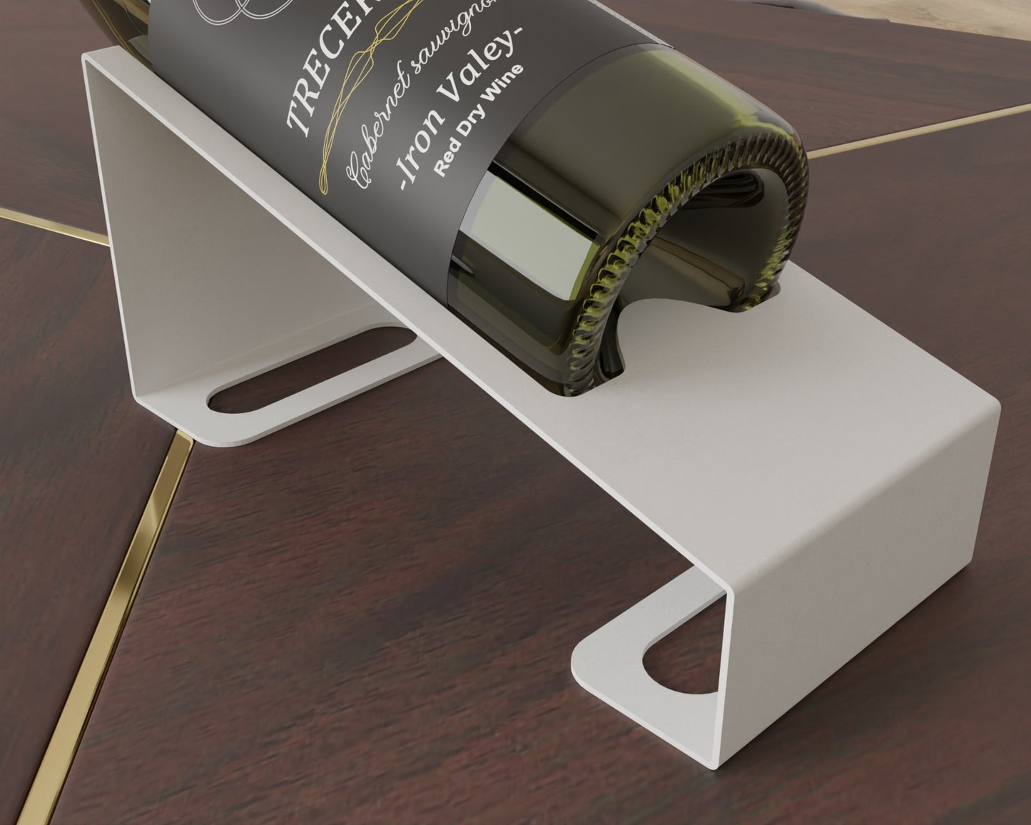 Modern metal white wine bottle holder stand