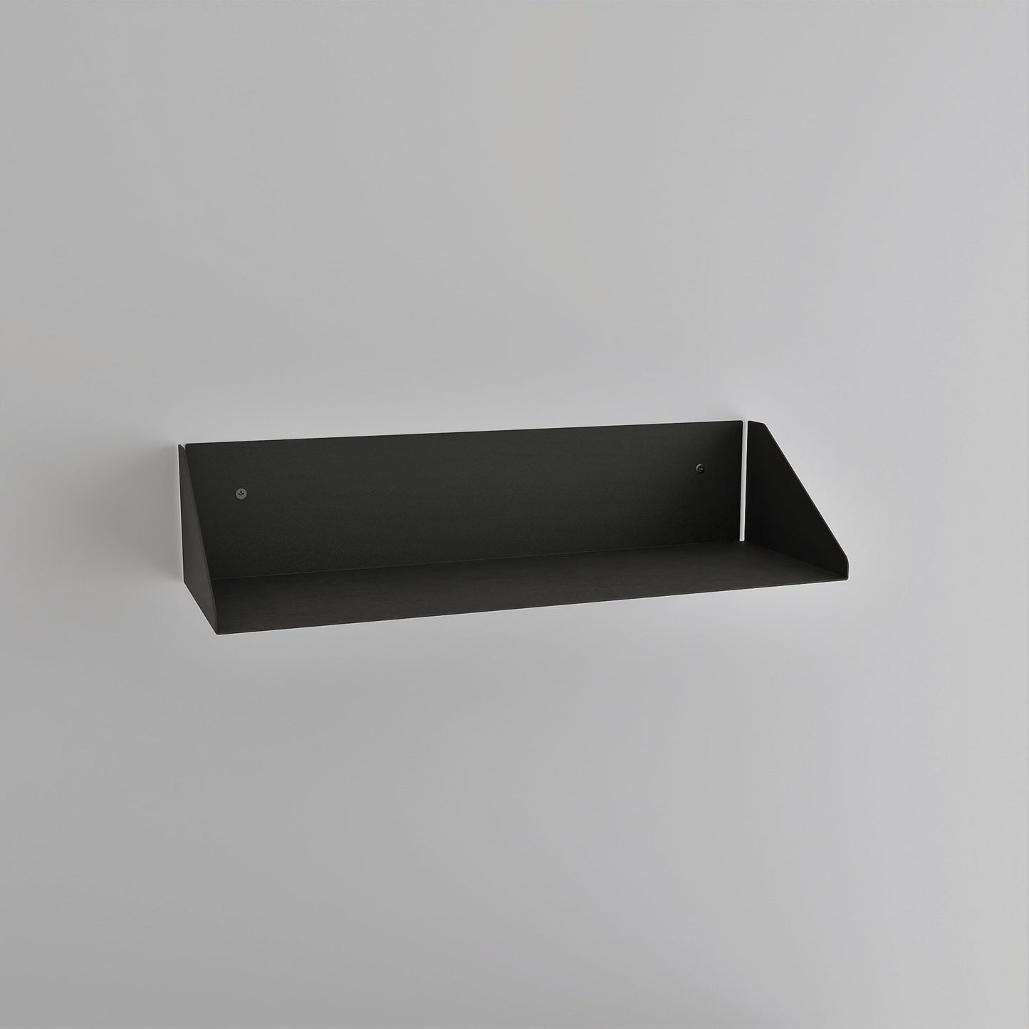 modern matte black wall mounted bookshelf