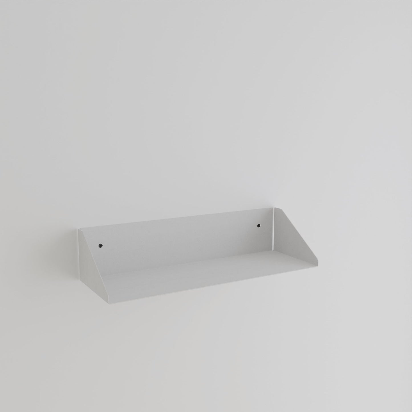 modern matte white wall mounted bookshelf