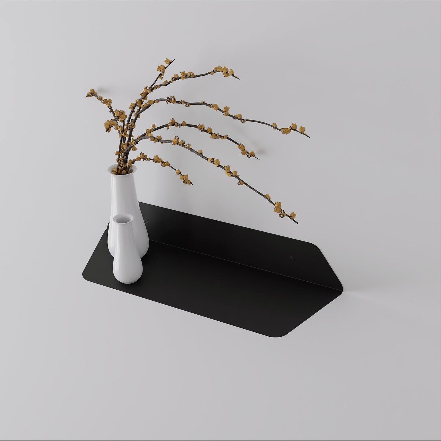 Minimalist Floating Wall Shelf, Modern Metal Shelf, Wall Mounted Plant Shelf, Minimalist Bookshelf