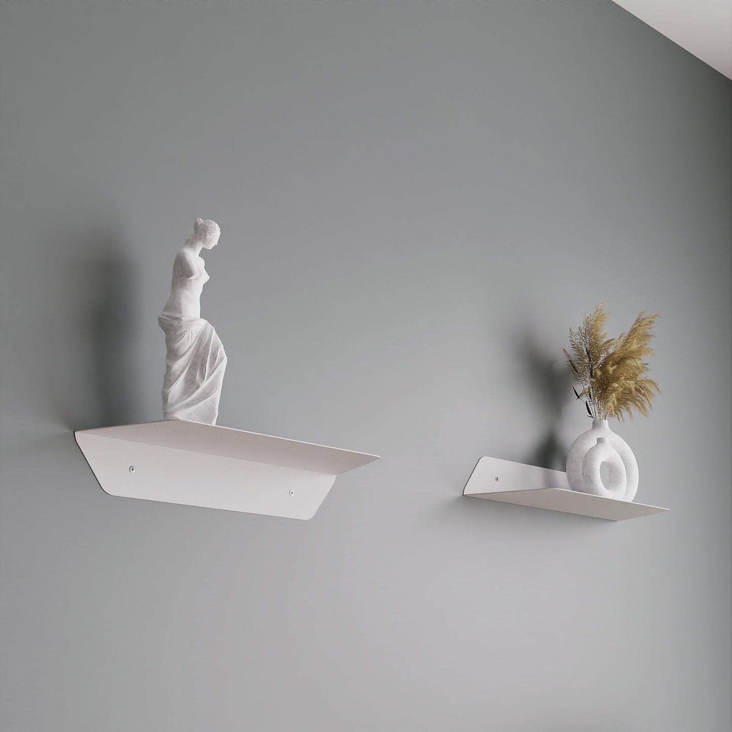 Minimalist Floating Wall Shelf, Modern Metal Shelf, Wall Mounted Plant Shelf, Minimalist Bookshelf