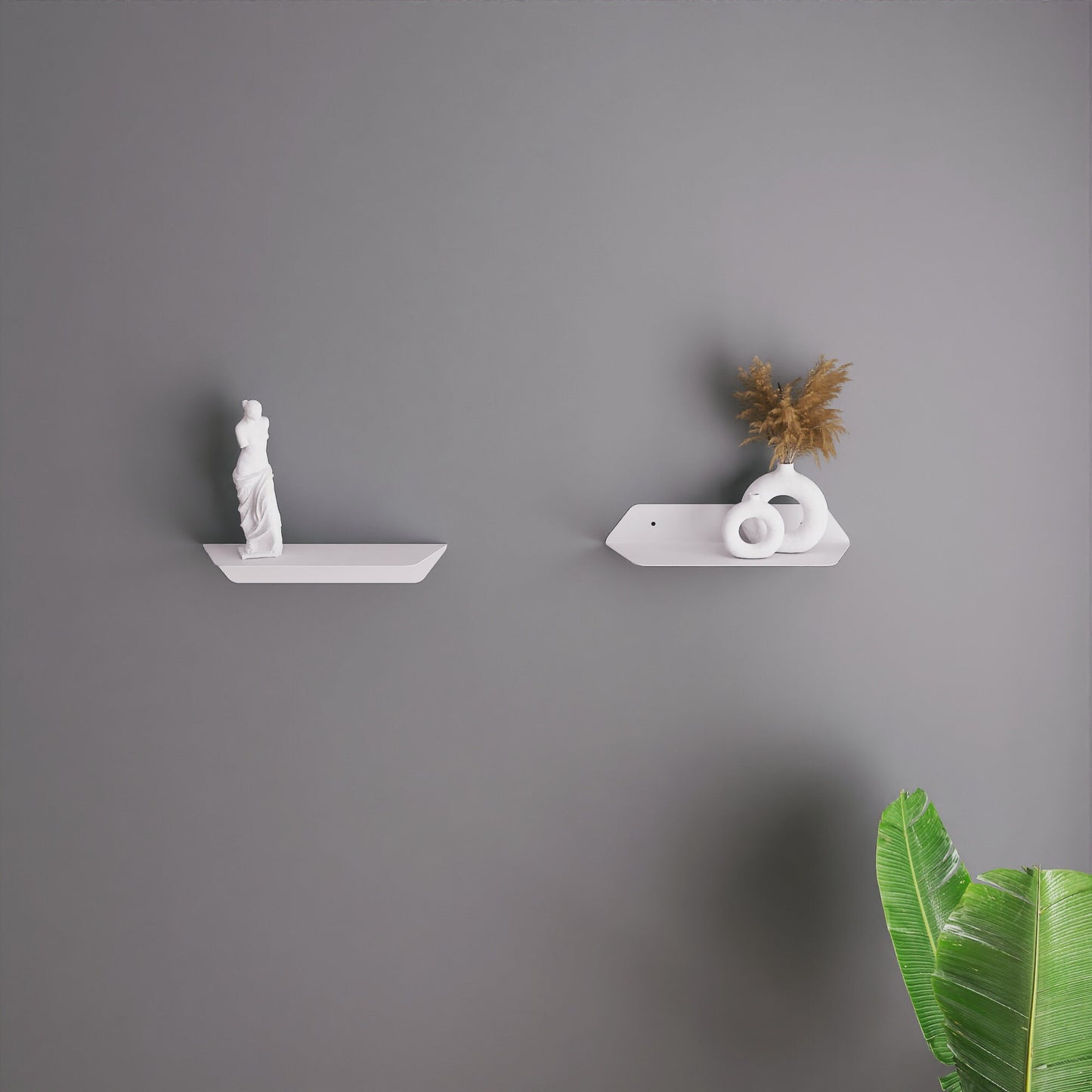 Minimalist Floating Wall Shelf, Modern Metal Shelf, Wall Mounted Plant Shelf, Minimalist Bookshelf