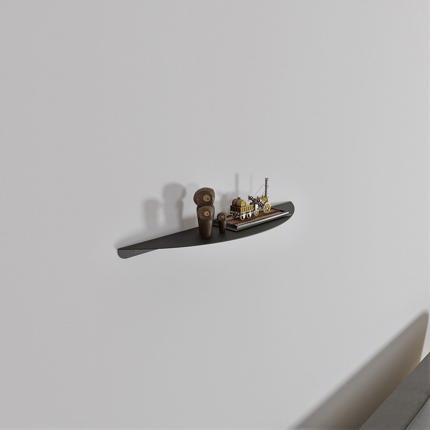 Minimalist Floating Shelf, Circular Display Shelf, Metal Wall Shelf, Modern Bookshelf, Rounded Shelf, Plant Shelf