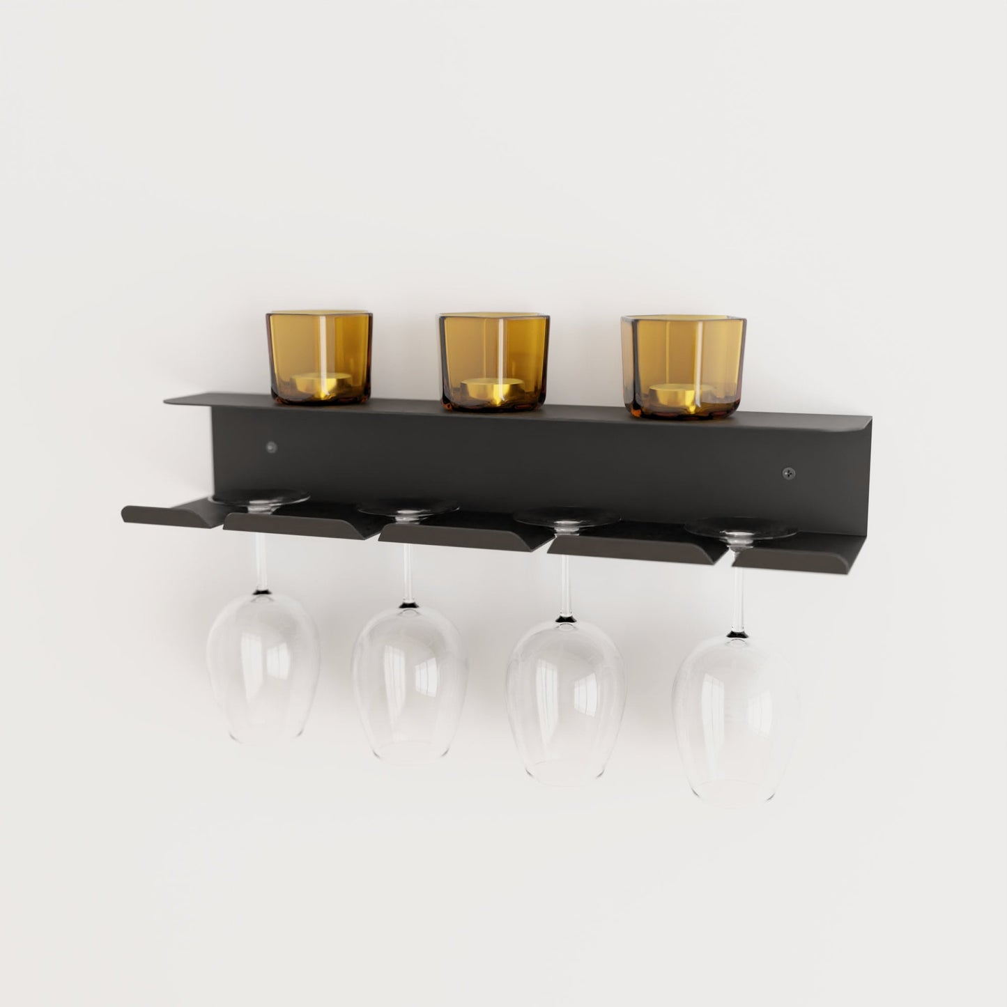 metal black wine glasses rack
