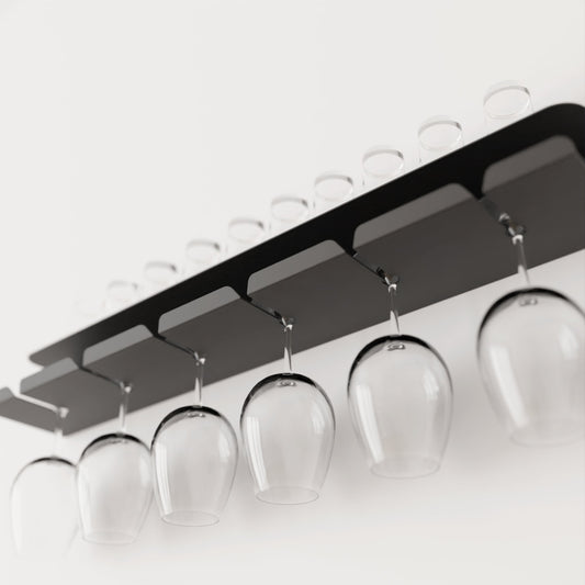 metal black wine glasses rack