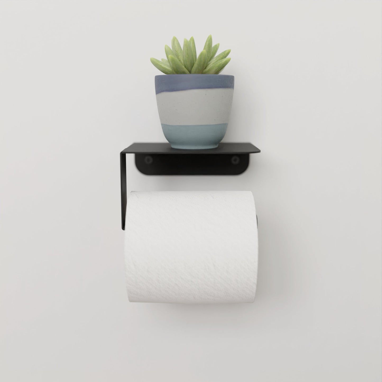 Minimalist Toilet Paper Holder, Bathroom Shelf with Toilet Paper Holder, Bathroom Accessories, Modern Metal Paper Holder