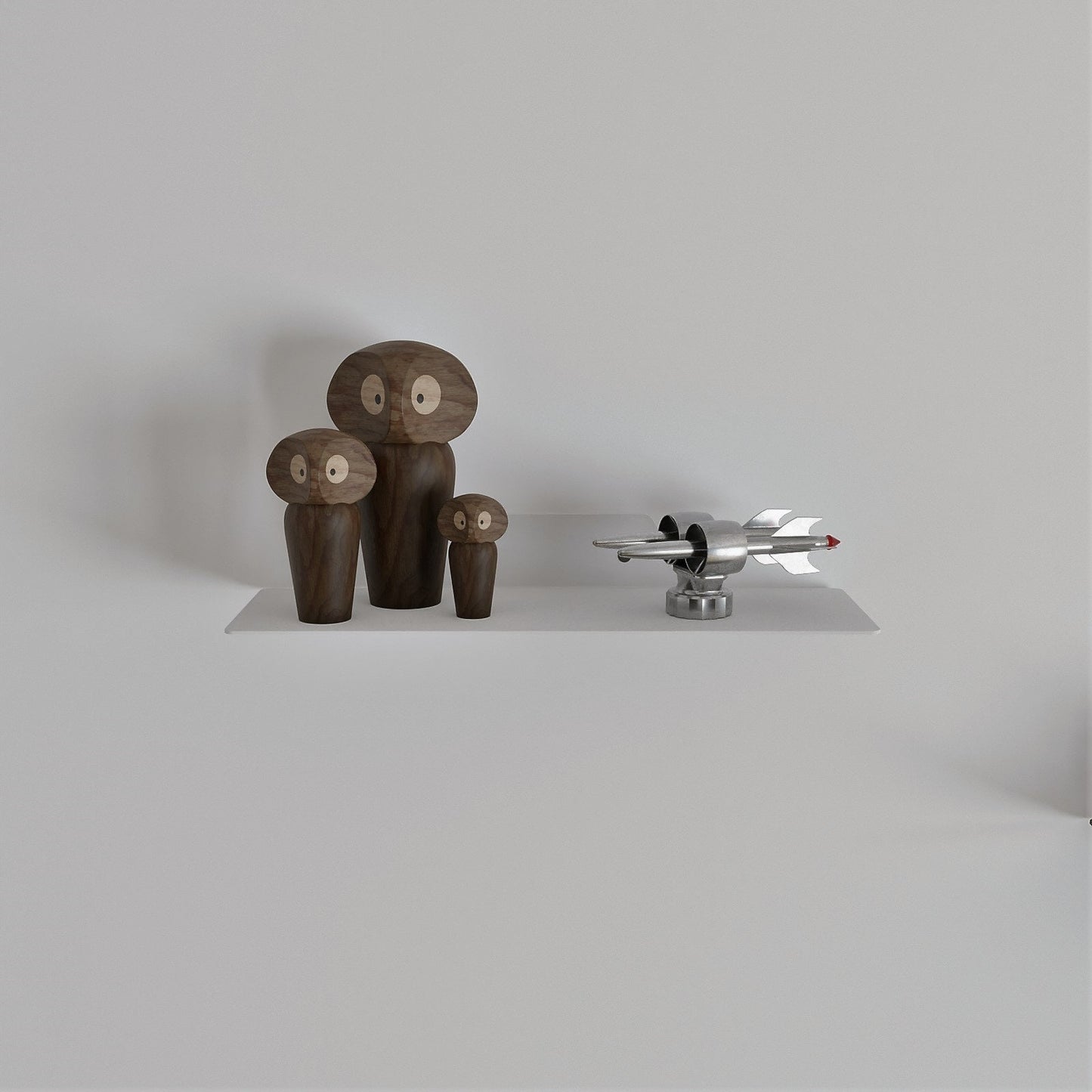 White floating dipslay shelf