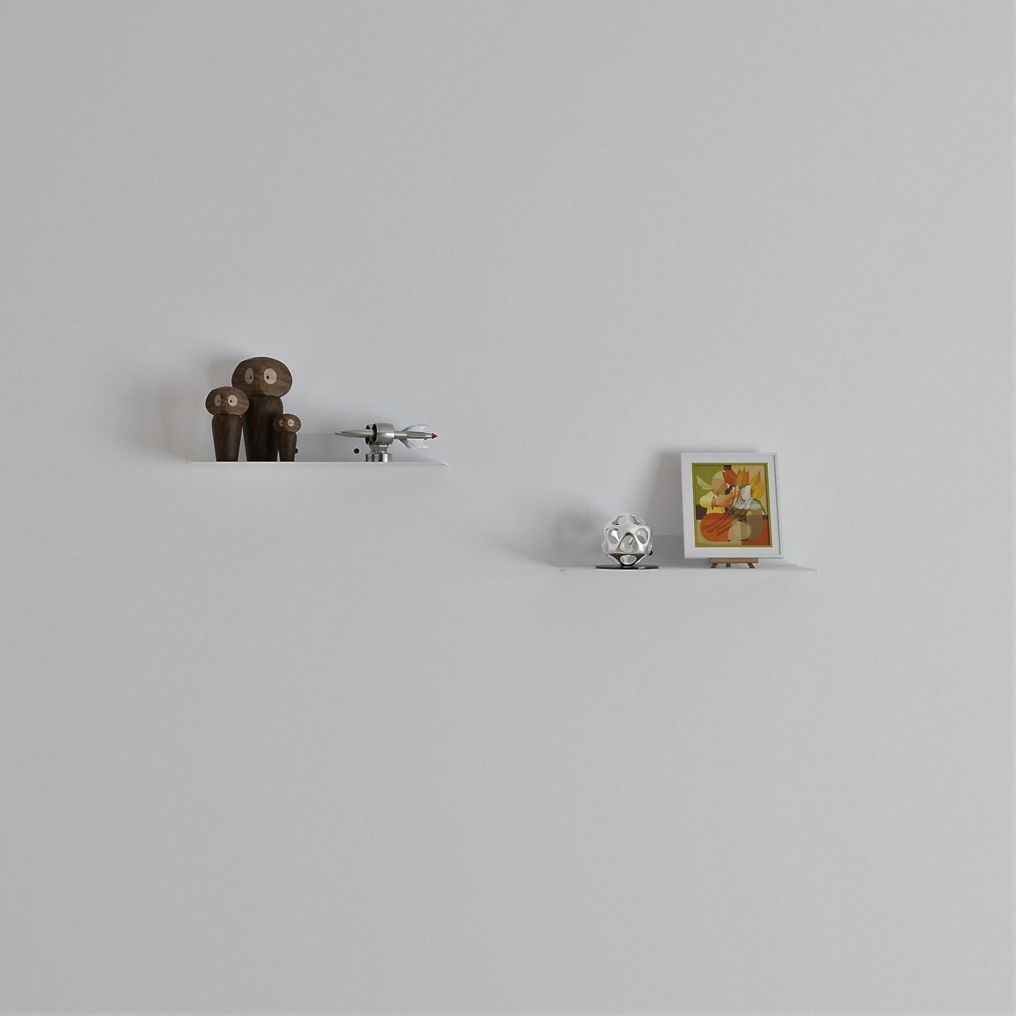 White floating dipslay shelf