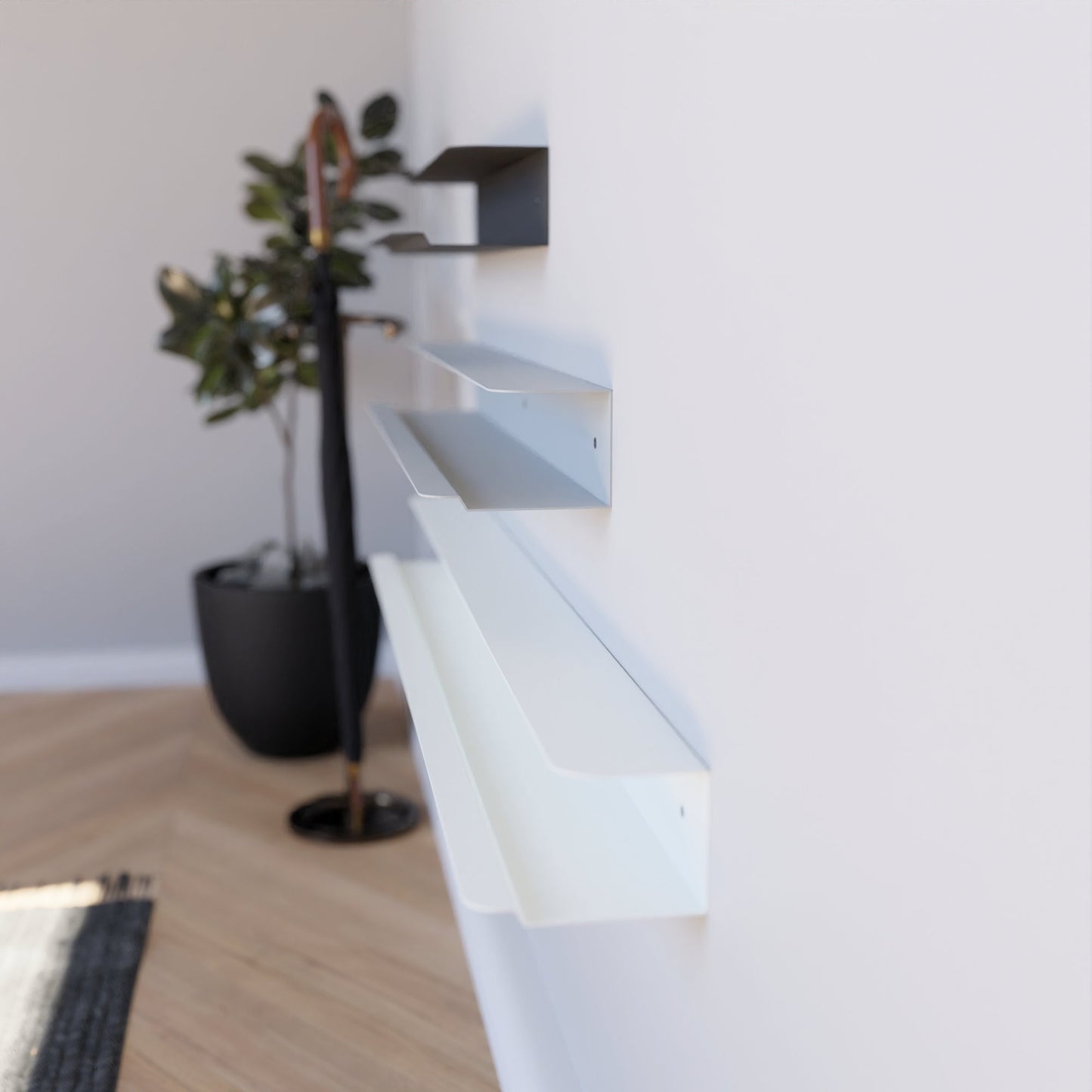 Modern Wall-Mounted Shoe Rack, Minimalist Entryway Shoe Organizer, Metal Shoe Storage Shelf, Minimalist Entryway Organizer