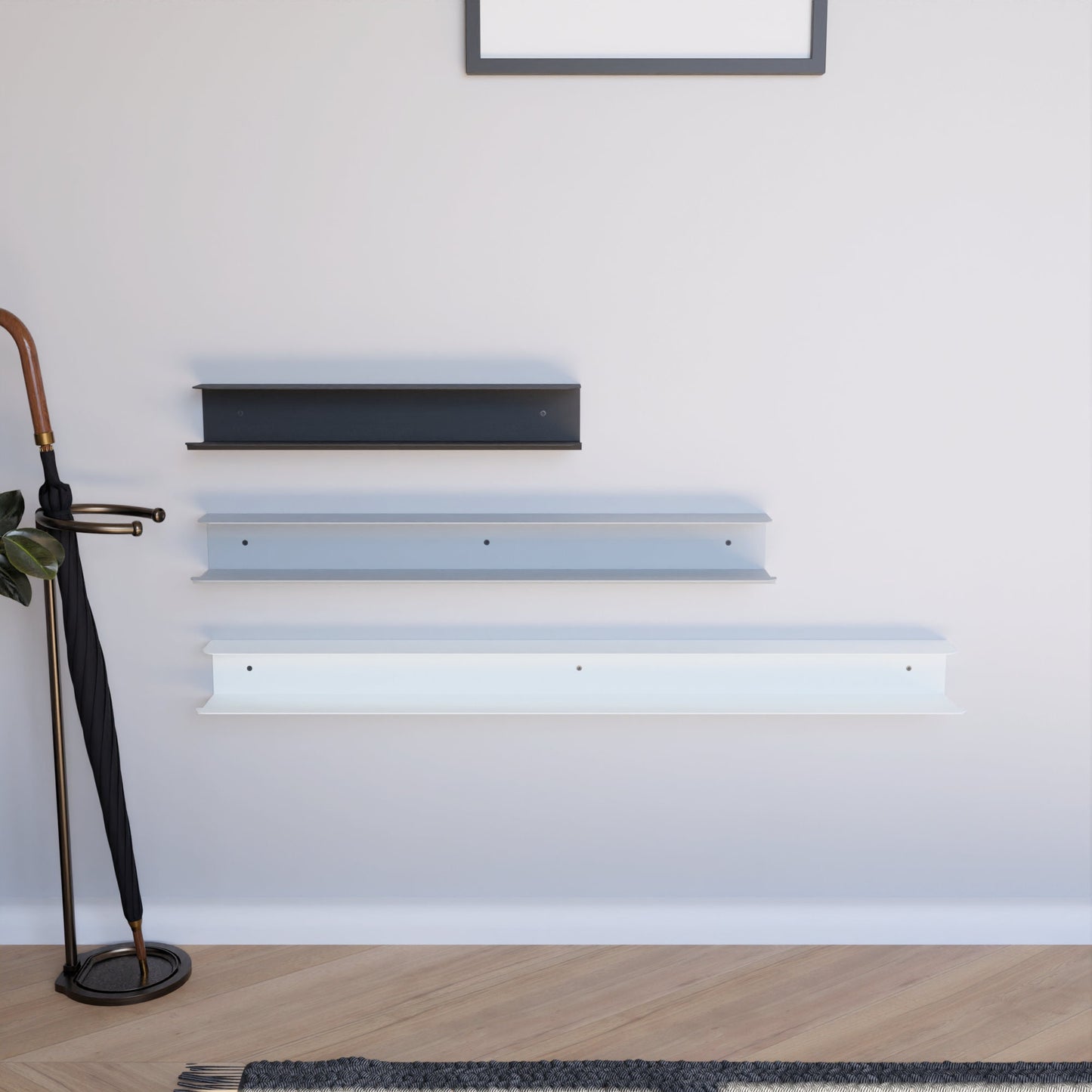 Modern Wall-Mounted Shoe Rack, Minimalist Entryway Shoe Organizer, Metal Shoe Storage Shelf, Minimalist Entryway Organizer