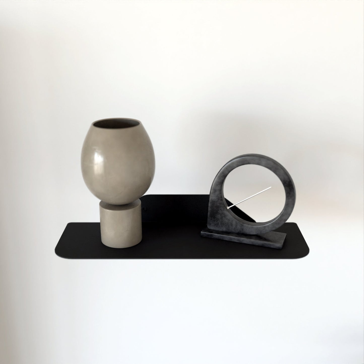 minimalist metal floating shelf