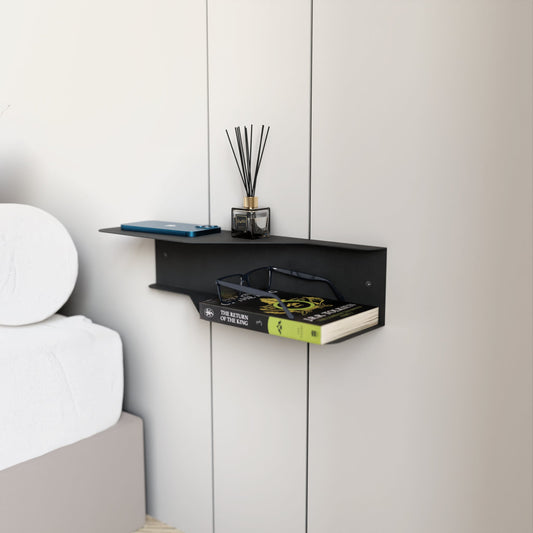 metal wall mounted floating nightstand