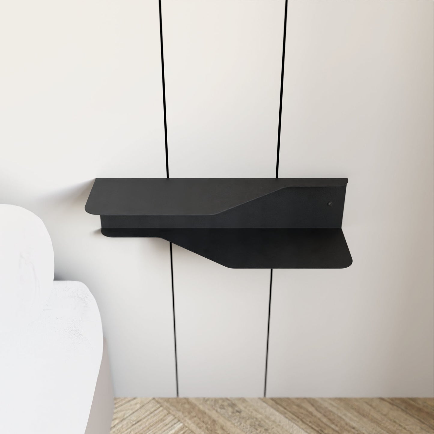 metal wall mounted floating nightstand