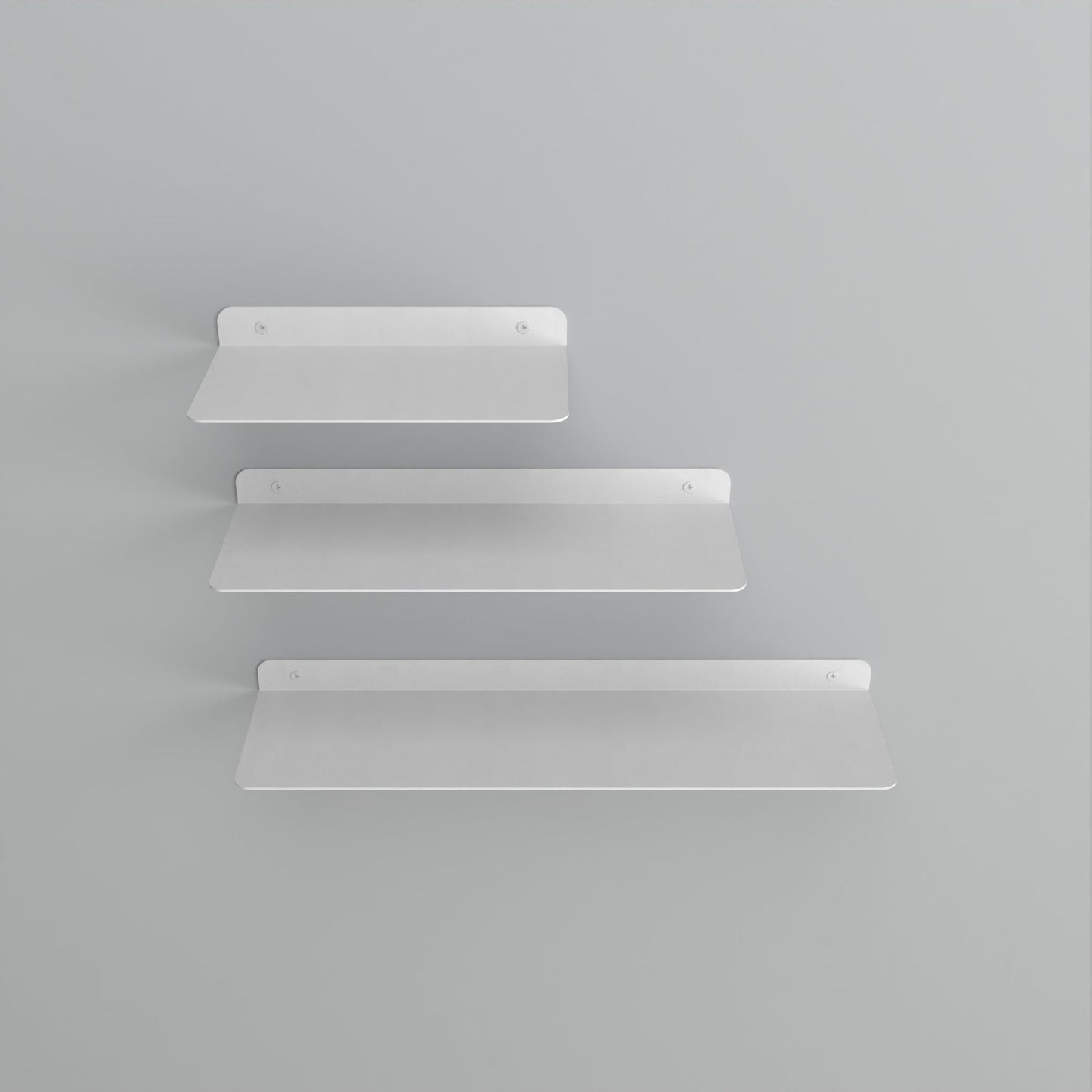 Minimalist White Floating Shelf, Mordern Display Shelf, Metal Plant Shelf, Kitchen Organizer, Bathroom Organizer, Bedside Shelf