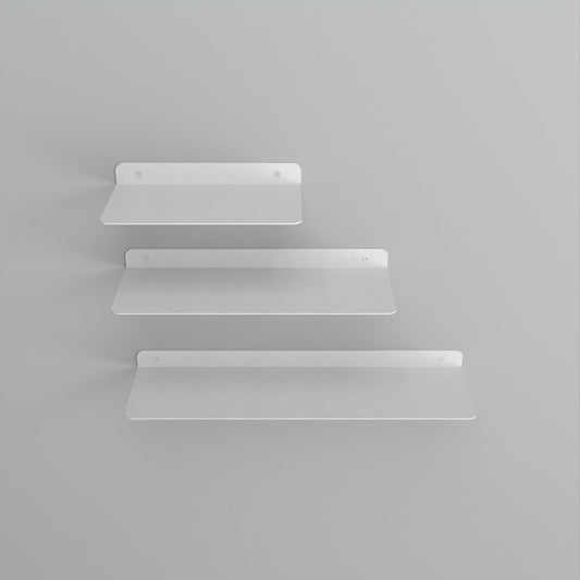Minimalist White Floating Shelf, Mordern Display Shelf, Metal Plant Shelf, Kitchen Organizer, Bathroom Organizer, Bedside Shelf