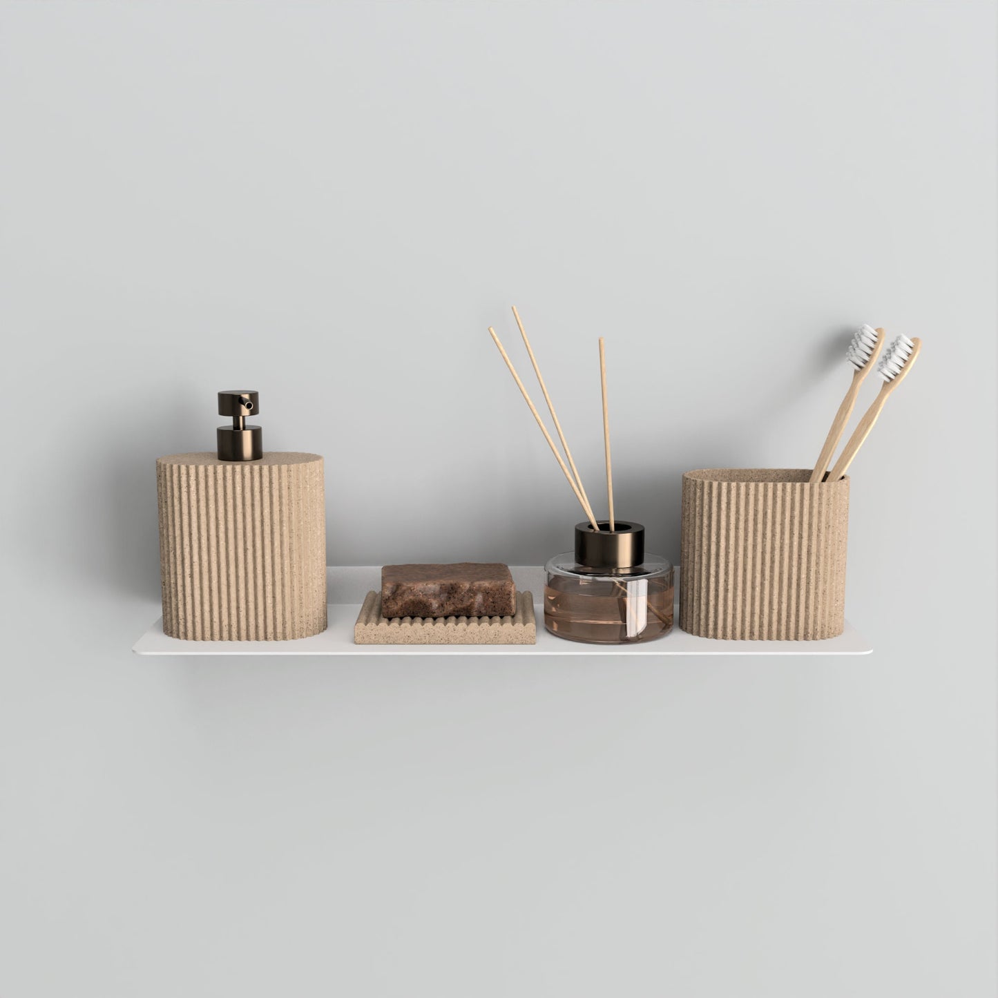 Minimalist White Floating Shelf, Mordern Display Shelf, Metal Plant Shelf, Kitchen Organizer, Bathroom Organizer, Bedside Shelf