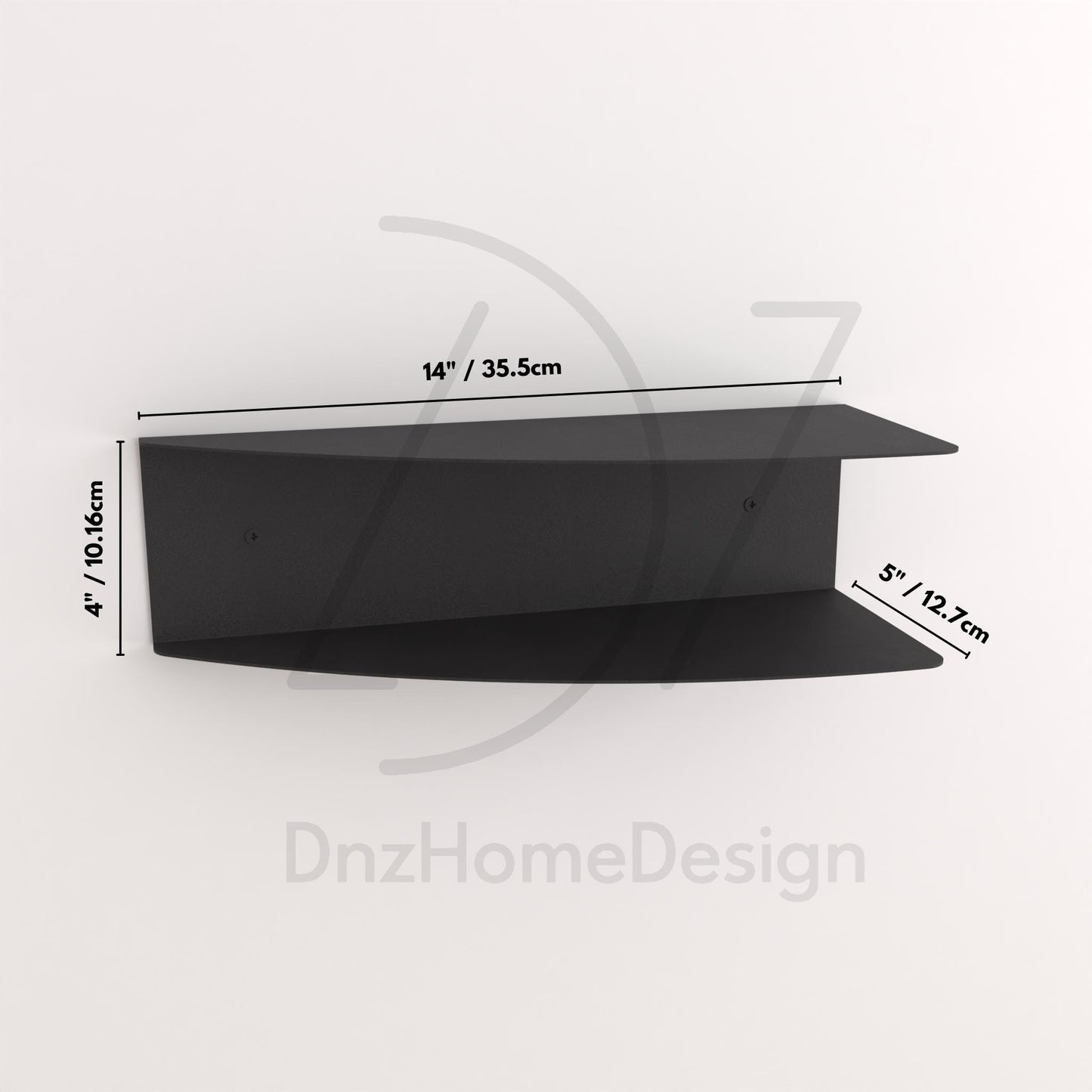 Minimalist Floating Dual Orientation Corner Shelf, Modern Floating Storage Rack, Metal Bedside Nightstand Shelf