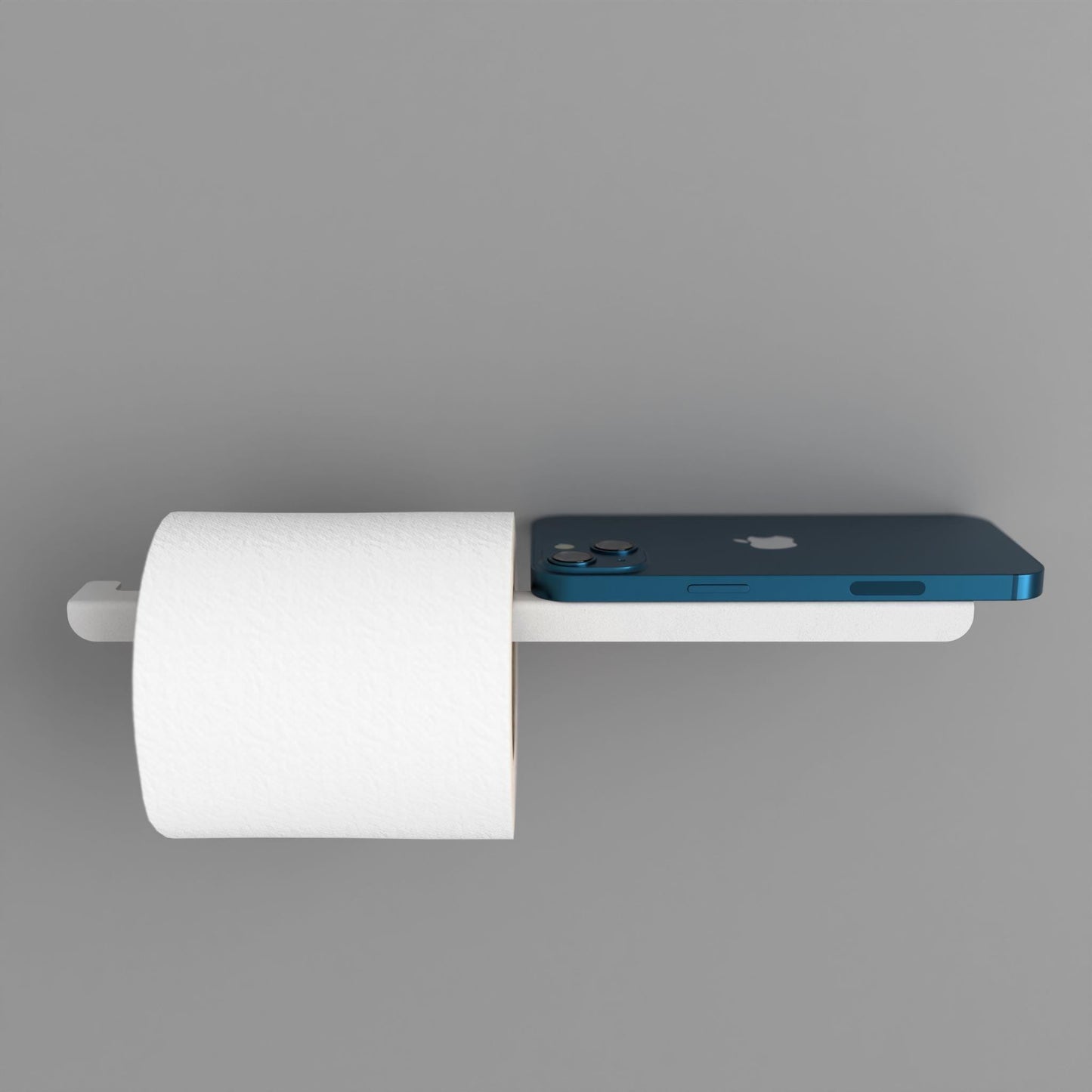 Minimalist Wall-Mounted Toilet Paper Holder with Shelf, Moder Metal Toilet Roll Holder, Minimalist Bathroom Accessories