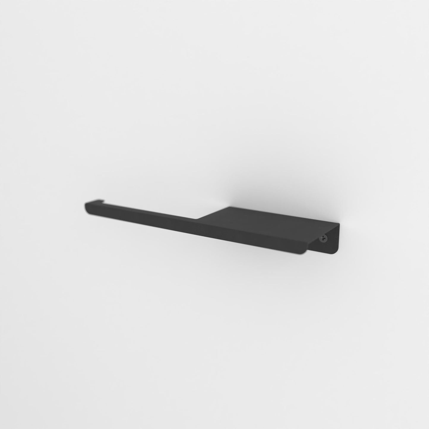 Minimalist Wall-Mounted Toilet Paper Holder with Shelf, Moder Metal Toilet Roll Holder, Minimalist Bathroom Accessories