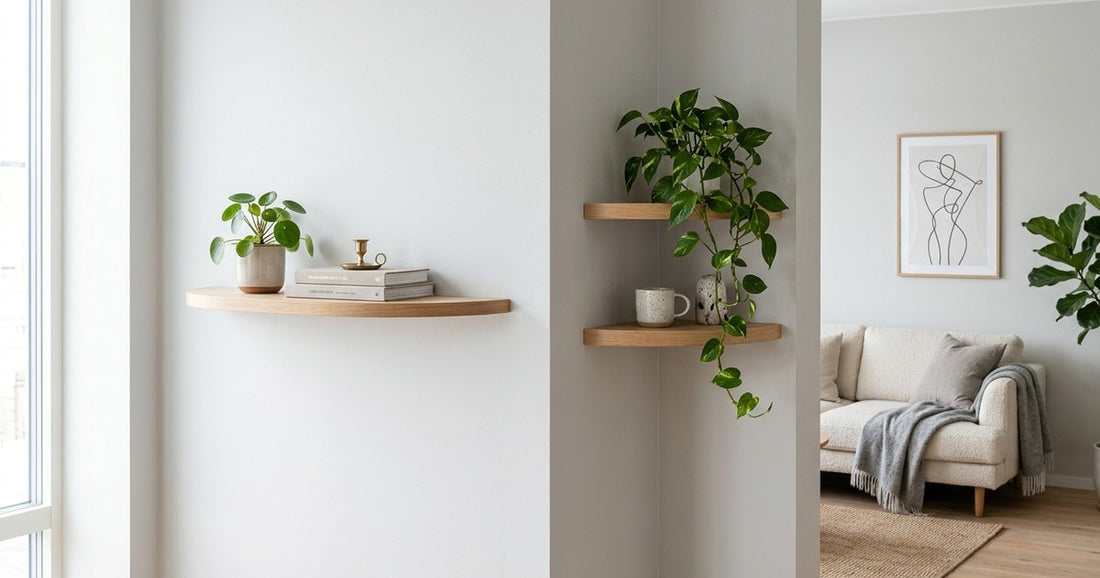Half-Moon Shelf Vs. Corner Shelf: Which Floating Wall Shelf Shape Is Right For Your Space?