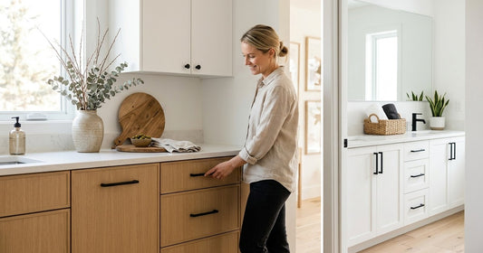 How To Update Your Kitchen And Bathroom Cabinets With Matte Black Cabinet Handles